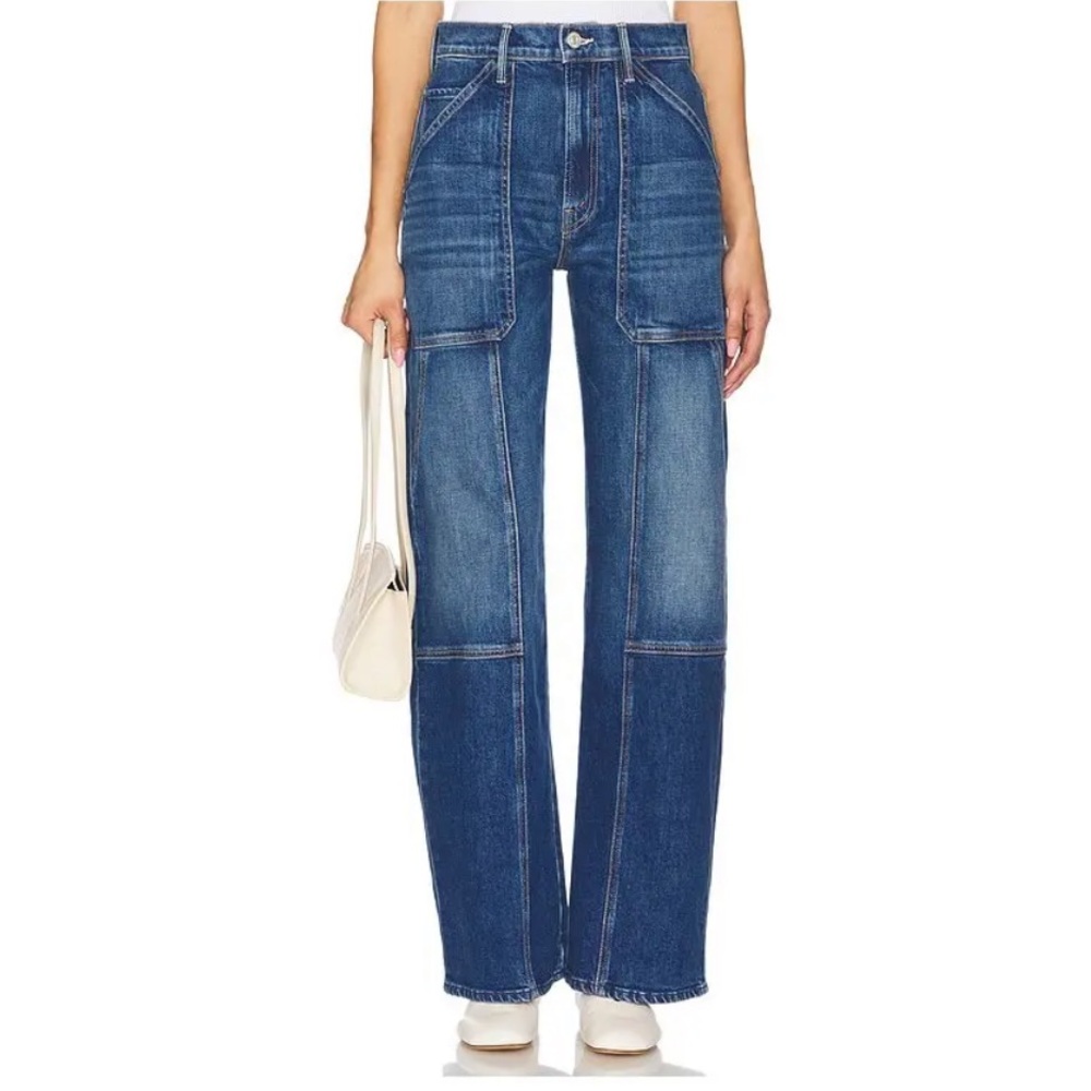 MOTHER Dark Blue Utility Jeans